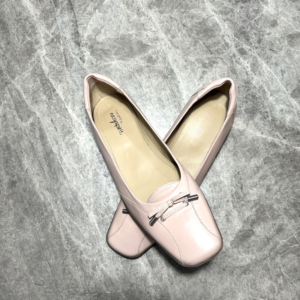 Vintage True Spirit Easy Spirit Leather  Appleyard Skimmer Beige Flats
